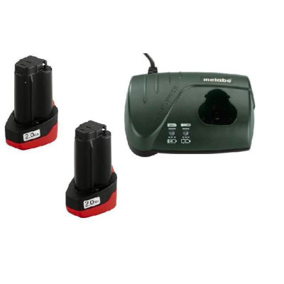 Базовый комплект Metabo 10.8 В, 2x2,0 Ач