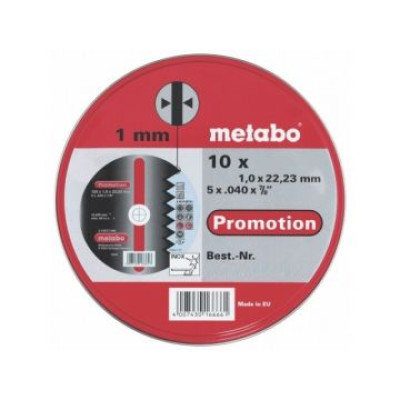 Набор отрезных кругов Metabo PROMOTION 10 штук x 115 мм INOX