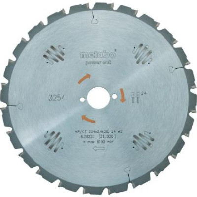 Пиляльний диск Metabo Power cut 250х30, Z24