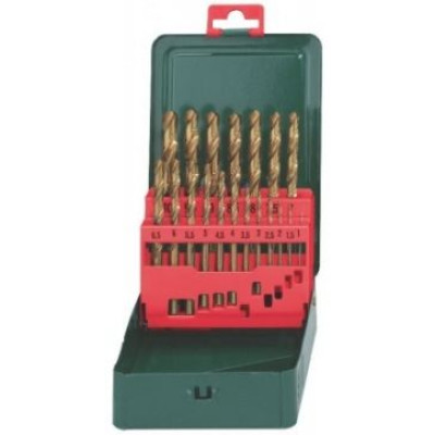 Набор сверл по металлу Metabo HSS-TIN Promotion 19 штук