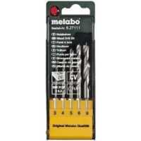 Набір свердел по дереву Metabo 5 предметів із шестигранним хвостовиком