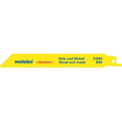 Сабельное полотно Metabo Flexible по дереву с гвоздями 150 мм Сабельное полотно Metabo Flexible по дереву с гвоздями 150 мм