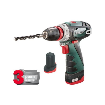 Акумуляторний шурупокрут Metabo PowerMaxx BS Quick Basic