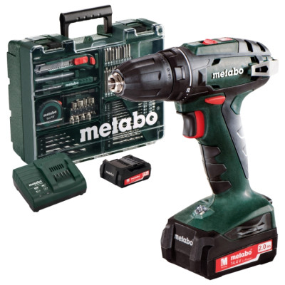 Акумуляторний дриль-шурупокрут Metabo BS 14.4 2.0Ah x2 Case Set