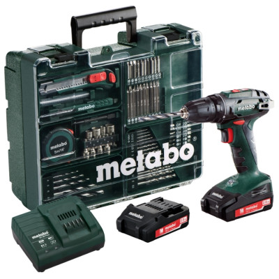 Акумуляторний шурупокрут Metabo BS 18 2.0Ah x2 Case Set