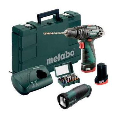 Акумуляторний ударний шурупокрут Metabo PowerMaxx SB Basic Set + TLA LED + BitBox 15 pcs