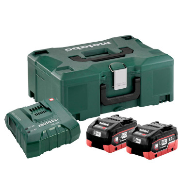 Набор аккумуляторных батарей Metabo 2 X LIHD 8,0 А·Ч + ASC ULTRA + METALOC