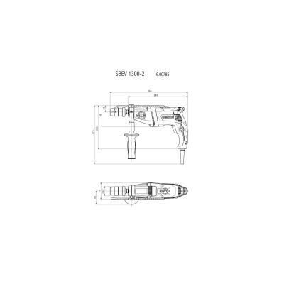 Ударний дриль Metabo SBEV 1300-2 кейс