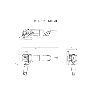 Угловая шлифмашина Metabo W 750-115