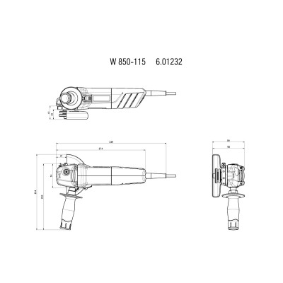 Угловая шлифмашина Metabo W 850-115