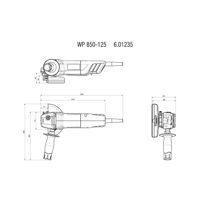 Угловая шлифмашина Metabo WP 850-125