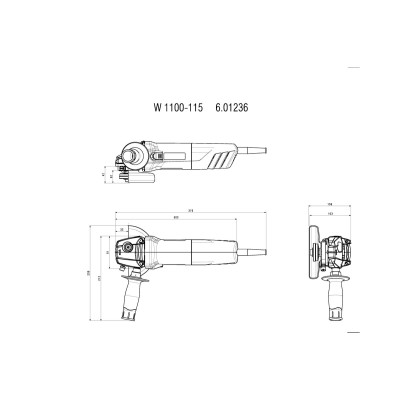 Угловая шлифмашина Metabo W 1100-115