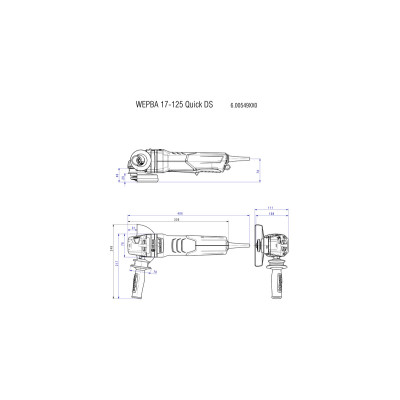 Угловая шлифмашина Metabo WEPBA 17-125 QUICK DS