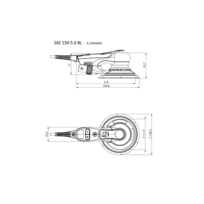 Ексцентрикова шліфувальна машина Metabo SXE 150-5.0 BL