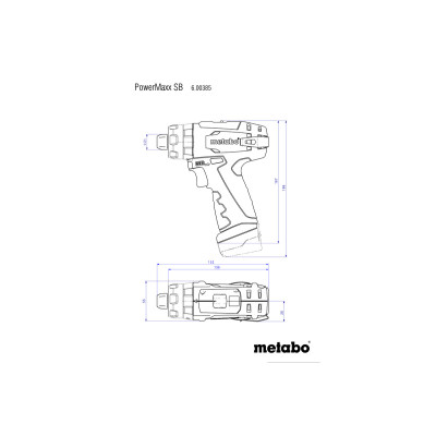 Акумуляторний ударний шурупокрут Metabo POWERMAXX SB BASIC SET КЕЙС