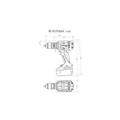 Аккумуляторный шуруповерт Metabo BS 18 LTX QUICK METALOC