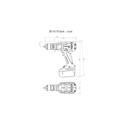 Акумуляторний ударний дриль Metabo SB 18 LTX QUICK SET METALOC