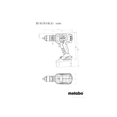 Акумуляторний шурупокрут Metabo BS 18 LTX-3 BL QI КЕЙС