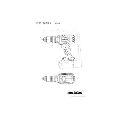 Акумуляторний ударний дриль Metabo SB 18 LTX-3 BL I КЕЙС