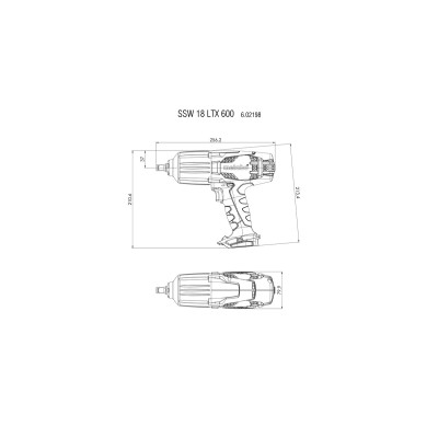 Аккумуляторный ударный гайковерт Metabo SSW 18 LTX 600 METALOC