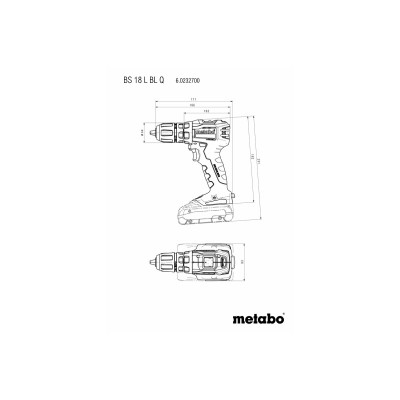 Аккумуляторная дрель-шуруповерт Metabo BS 18 L BL Q кейс