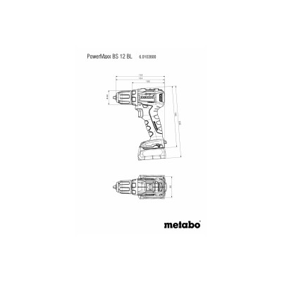 Аккумуляторная дрель-шуруповерт Metabo POWERMAXX BS 12 BL
