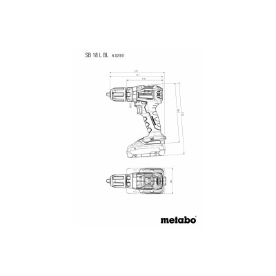 Акумуляторний ударний дриль Metabo SB 18 L BL без акумулятора