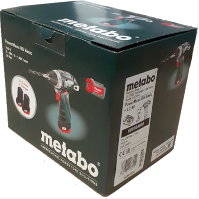 Акумуляторний шурупокрут Metabo PowerMaxx BS Basic (2АКБ, картон)