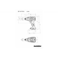 Акумуляторний ударний дриль-шурупокрут Metabo SB 18 LTX BL I (каркас + MetaBox)