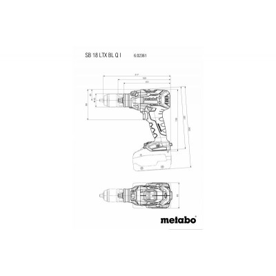 Акумуляторний ударний дриль-шурупокрут Metabo SB 18 LTX BL QI 5.2 Ач