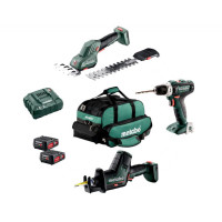 Набір інструментів Metabo Combo Set 3.1.3 12 V (ножиці для трави та кущів PowerMaxx SGS 12 Q + шурупокрут PowerMaxx BS 12 + шабельна пилка PowerMaxx SSE 12 BL)
