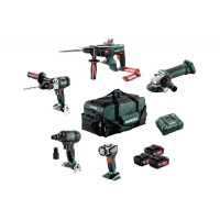 Набір інструментів Metabo Combo Set 5.1 18 V (ударний шурупокрут SB 18 LTX Impuls + ударний гайковерт SSW 18 LTX 300 BL + болгарка W 18 LTX 125 Quick + перфоратор KHA 18 LTX)