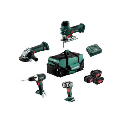 Набір інструментів Metabo Combo Set 4.2 18 V (шурупокрут BS 18 LT + лобзик STA 18 LTX 140 + болгарка W 18 LTX 125 Quick)