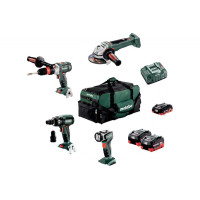 Набір інструментів Metabo Combo Set 4.1 LiHD 18 V (різьбонарізник GB 18 LTX BL QI + ударний гайковерт SSW 18 LTX 400 BL + болгарка WB 18 LTX BL 125 Quick)
